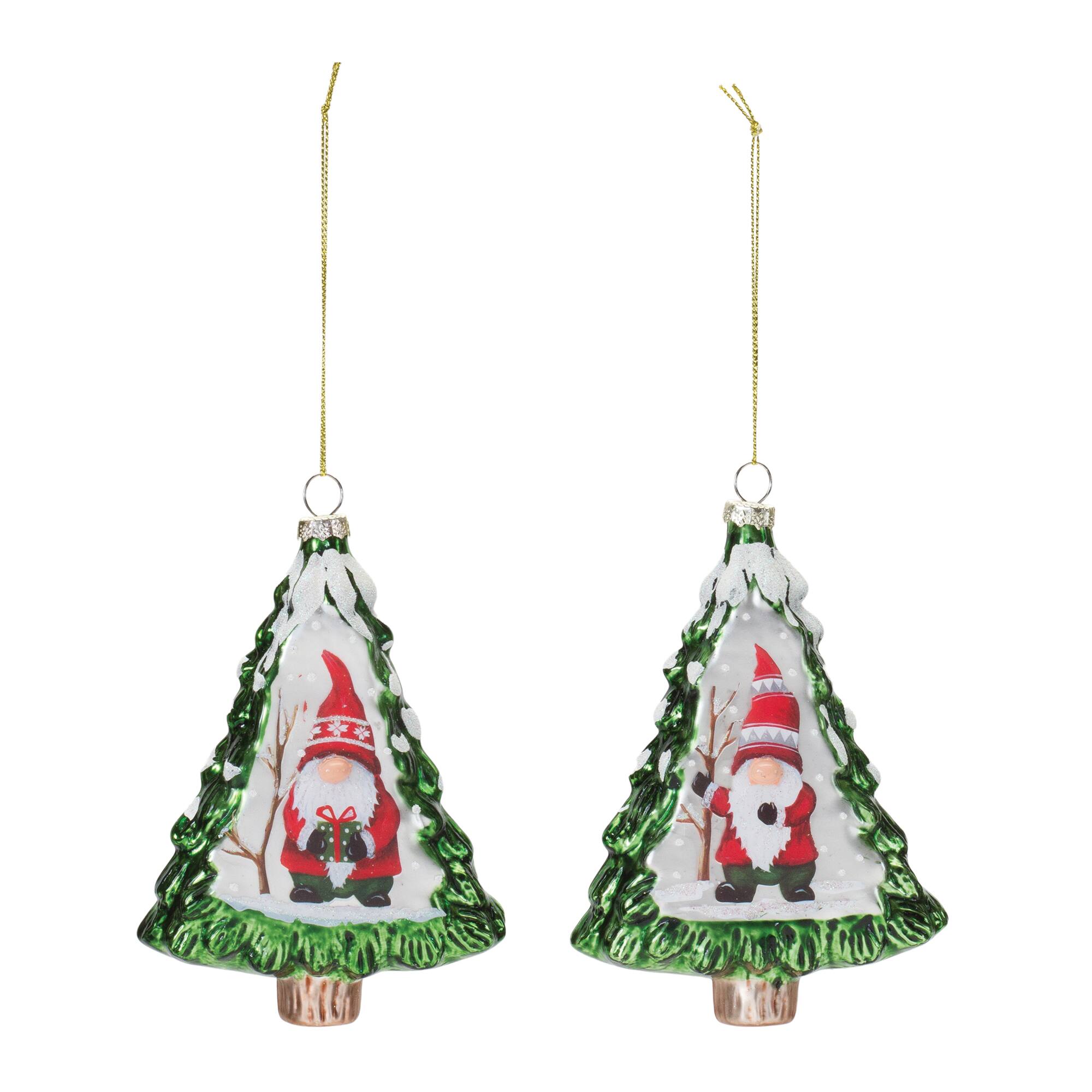 12ct. 6" Gnome Pine Tree Ornaments